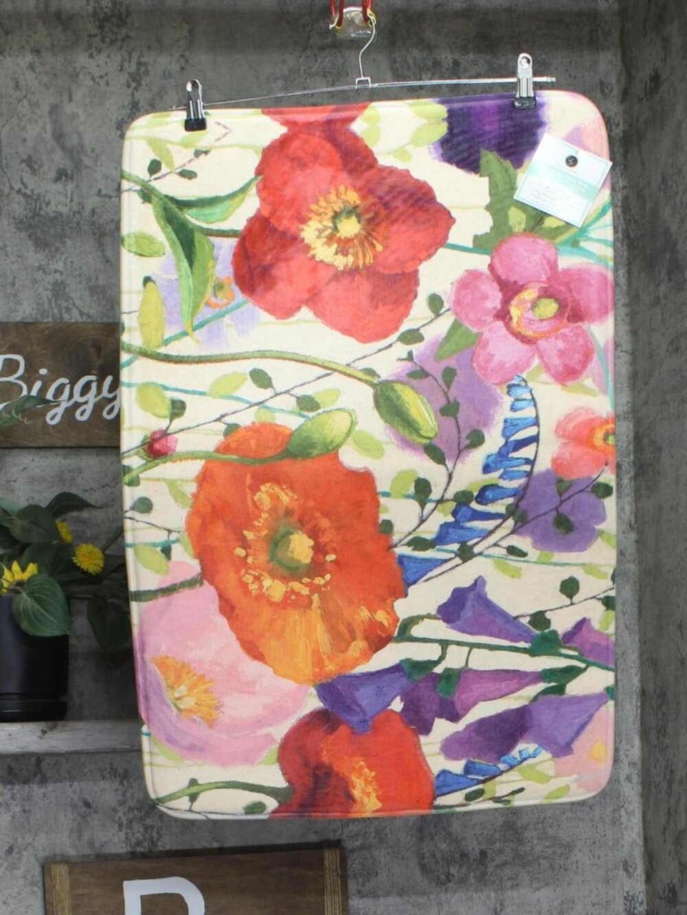 Laural Home Couleur Printemps Memory Foam Mat Rug CP2030MF White Multi 20x30